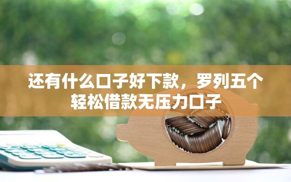 还有什么口子好下款，罗列五个轻松借款无压力口子