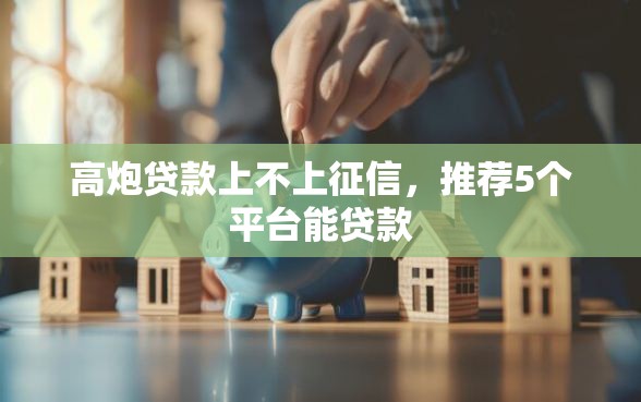 高炮贷款上不上征信，推荐5个平台能贷款