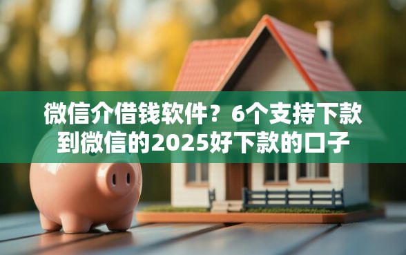 微信介借钱软件?6个支持下款到微信的2025好下款的口子 微信介借钱软件?6个支持下款到微信的2025好下款的口子