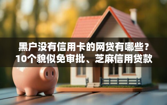 黑户没有信用卡的网贷有哪些？10个貌似免审批、芝麻信用贷款平台合集