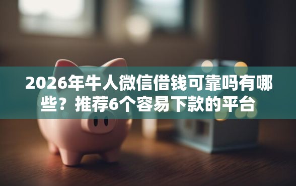 2026年牛人微信借钱可靠吗有哪些？推荐6个容易下款的平台