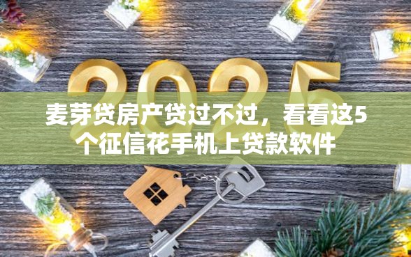 麦芽贷房产贷过不过，看看这5个征信花手机上贷款软件