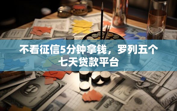 不看征信5分钟拿钱，罗列五个七天贷款平台