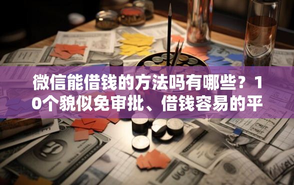 微信能借钱的方法吗有哪些？10个貌似免审批、借钱容易的平台合集
