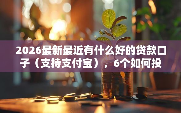2026最新最近有什么好的贷款口子（支持支付宝），6个如何投诉贷款平台无私分享
