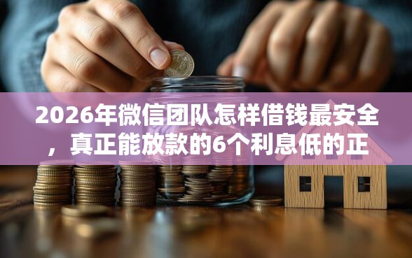 2026年微信团队怎样借钱最安全，真正能放款的6个利息低的正规借钱平台推荐
