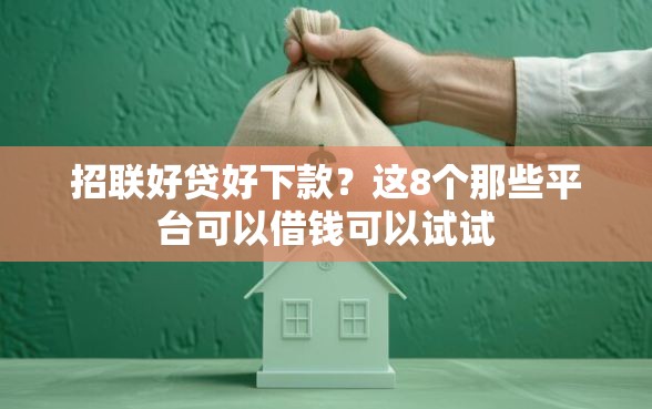 招联好贷好下款？这8个那些平台可以借钱可以试试