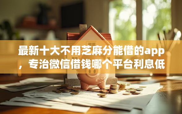 最新十大不用芝麻分能借的app，专治微信借钱哪个平台利息低