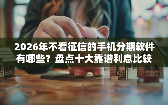 2026年不看征信的手机分期软件有哪些？盘点十大靠谱利息比较低的贷款平台