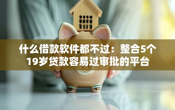 什么借款软件都不过：整合5个19岁贷款容易过审批的平台