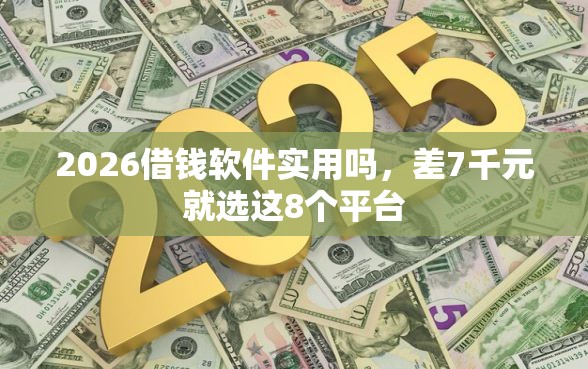 2026借钱软件实用吗，差7千元就选这8个平台