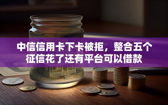 中信信用卡下卡被拒，整合五个征信花了还有平台可以借款