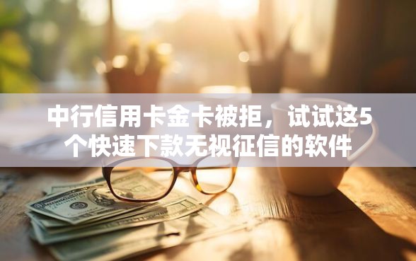 中行信用卡金卡被拒，试试这5个快速下款无视征信的软件