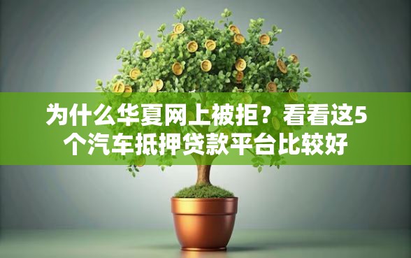 为什么华夏网上被拒？看看这5个汽车抵押贷款平台比较好