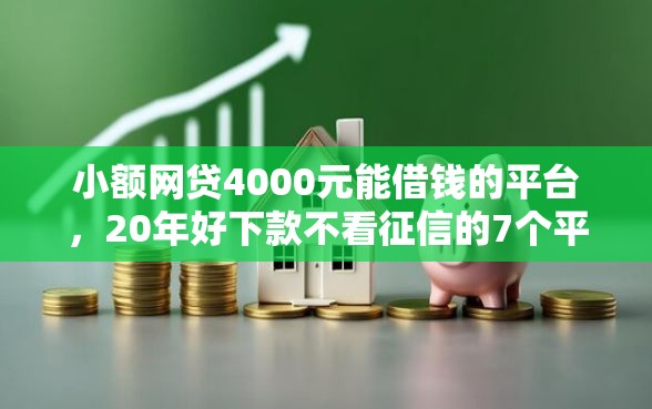 小额网贷4000元能借钱的平台，20年好下款不看征信的7个平台介绍