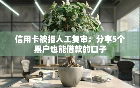 信用卡被拒人工复审：分享5个黑户也能借款的口子