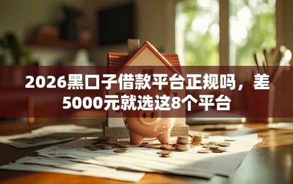 2026黑口子借款平台正规吗，差5000元就选这8个平台