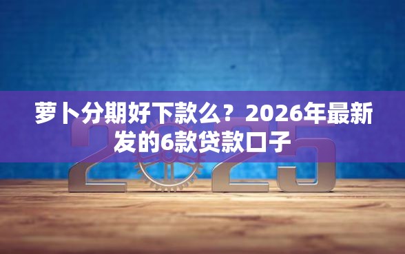 萝卜分期好下款么？2026年最新发的6款贷款口子