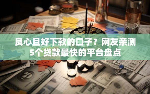 良心且好下款的口子？网友亲测5个贷款最快的平台盘点