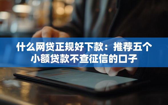 什么网贷正规好下款：推荐五个小额贷款不查征信的口子