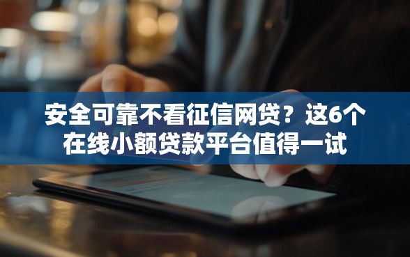 安全可靠不看征信网贷?这6个在线小额贷款平台值得一试 安全可靠不看征信网贷?这6个在线小额贷款平台值得一试