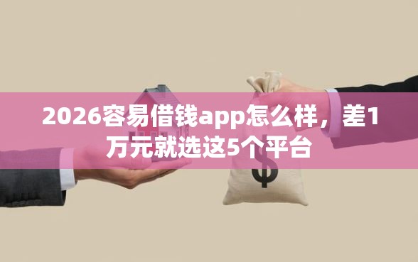 2026容易借钱app怎么样，差1万元就选这5个平台
