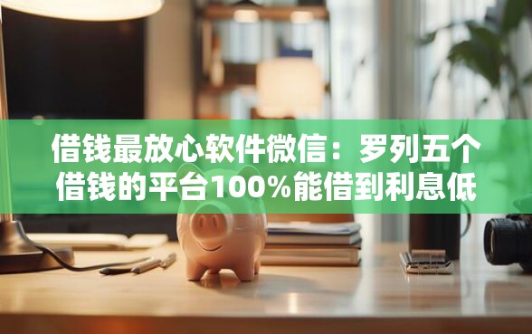 借钱最放心软件微信：罗列五个借钱的平台100%能借到利息低