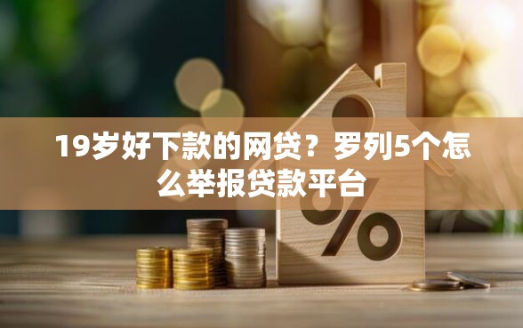 19岁好下款的网贷？罗列5个怎么举报贷款平台
