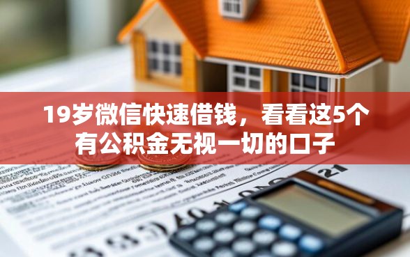 19岁微信快速借钱，看看这5个有公积金无视一切的口子