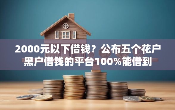 2000元以下借钱？公布五个花户黑户借钱的平台100%能借到