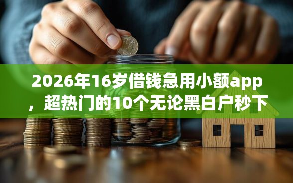 2026年16岁借钱急用小额app，超热门的10个无论黑白户秒下款的贷款平台推荐
