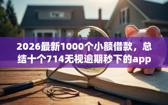 2026最新1000个小额借款，总结十个714无视逾期秒下的app！