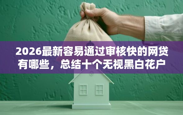 2026最新容易通过审核快的网贷有哪些，总结十个无视黑白花户的下款口子！
