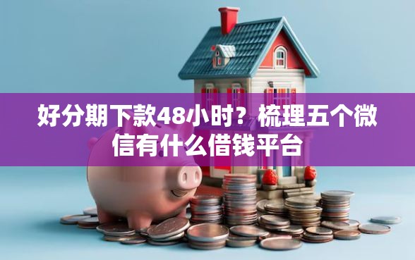 好分期下款48小时？梳理五个微信有什么借钱平台