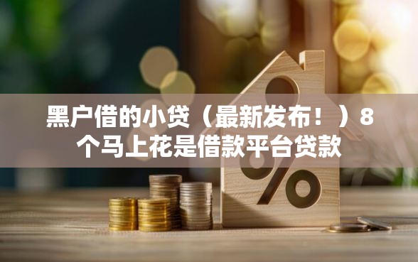 黑户借的小贷（最新发布！）8个马上花是借款平台贷款