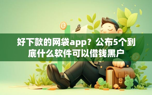 好下款的网袋app？公布5个到底什么软件可以借钱黑户