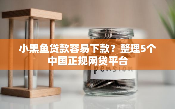 小黑鱼贷款容易下款？整理5个中国正规网贷平台