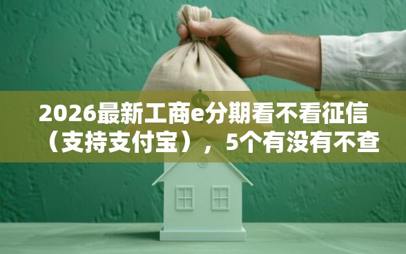 2026最新工商e分期看不看征信（支持支付宝），5个有没有不查征信的贷款平台无私分享