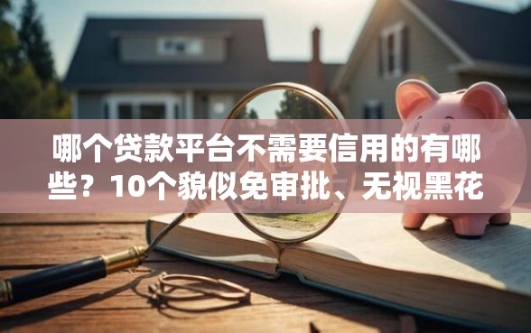 哪个贷款平台不需要信用的有哪些？10个貌似免审批、无视黑花半夜下款的网贷口子合集