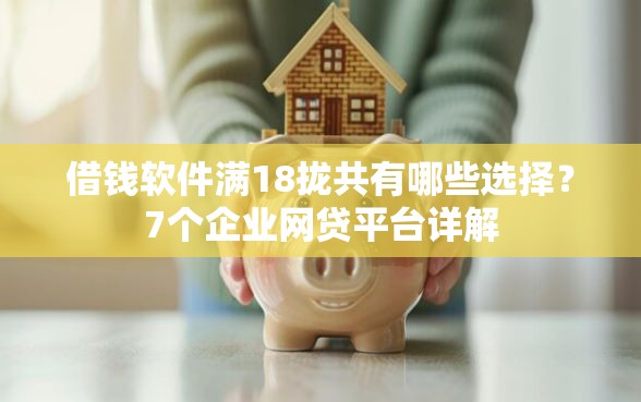 借钱软件满18拢共有哪些选择？7个企业网贷平台详解
