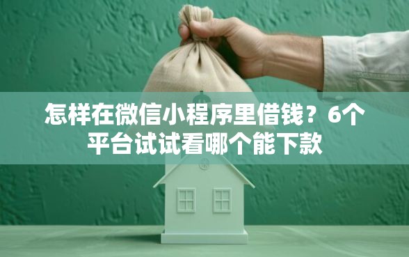 怎样在微信小程序里借钱？6个平台试试看哪个能下款