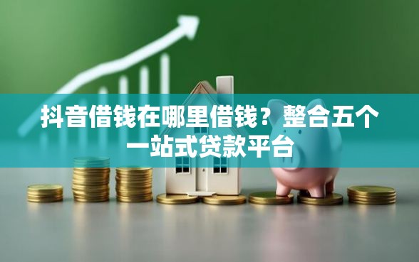 抖音借钱在哪里借钱？整合五个一站式贷款平台
