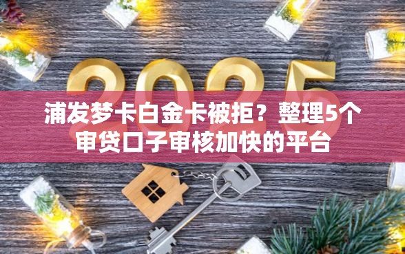 浦发梦卡白金卡被拒？整理5个审贷口子审核加快的平台