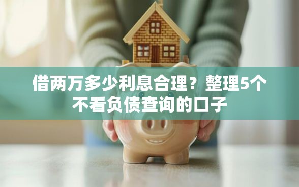 借两万多少利息合理？整理5个不看负债查询的口子