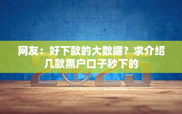 网友:好下款的大数据?求介绍几款黑户口子秒下的 网友:好下款的大数据?求介绍几款黑户口子秒下的