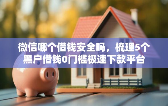 微信哪个借钱安全吗，梳理5个黑户借钱0门槛极速下款平台