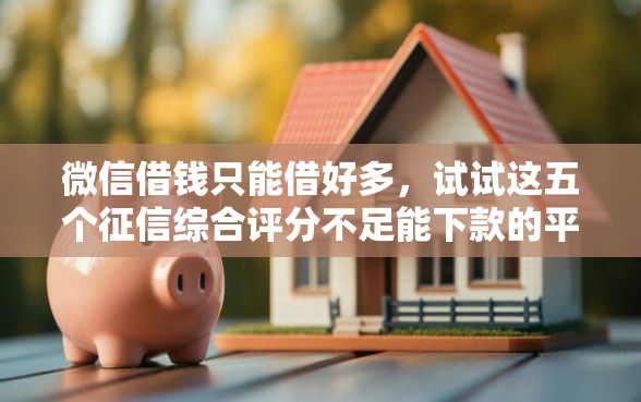 微信借钱只能借好多，试试这五个征信综合评分不足能下款的平台