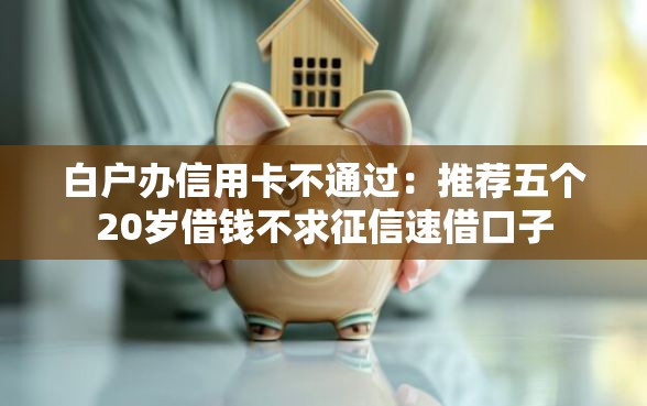 白户办信用卡不通过：推荐五个20岁借钱不求征信速借口子