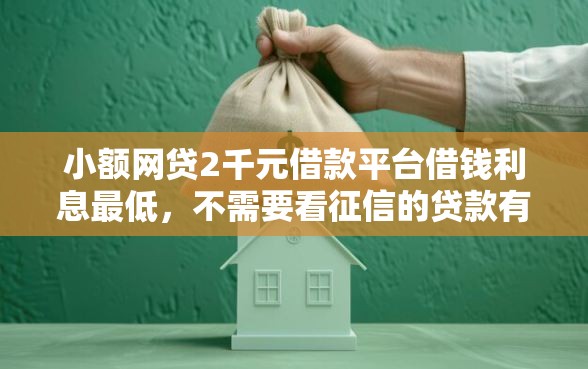 小额网贷2千元借款平台借钱利息最低，不需要看征信的贷款有哪些的7个平台介绍
