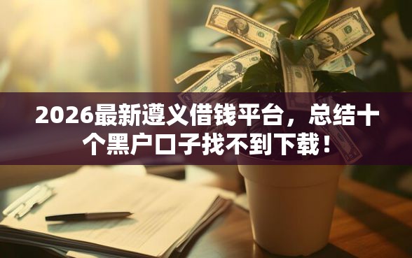 2026最新遵义借钱平台，总结十个黑户口子找不到下载！